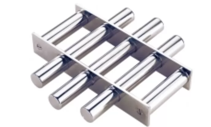 Industrial Magnetic Grate Separator removing metal contaminants